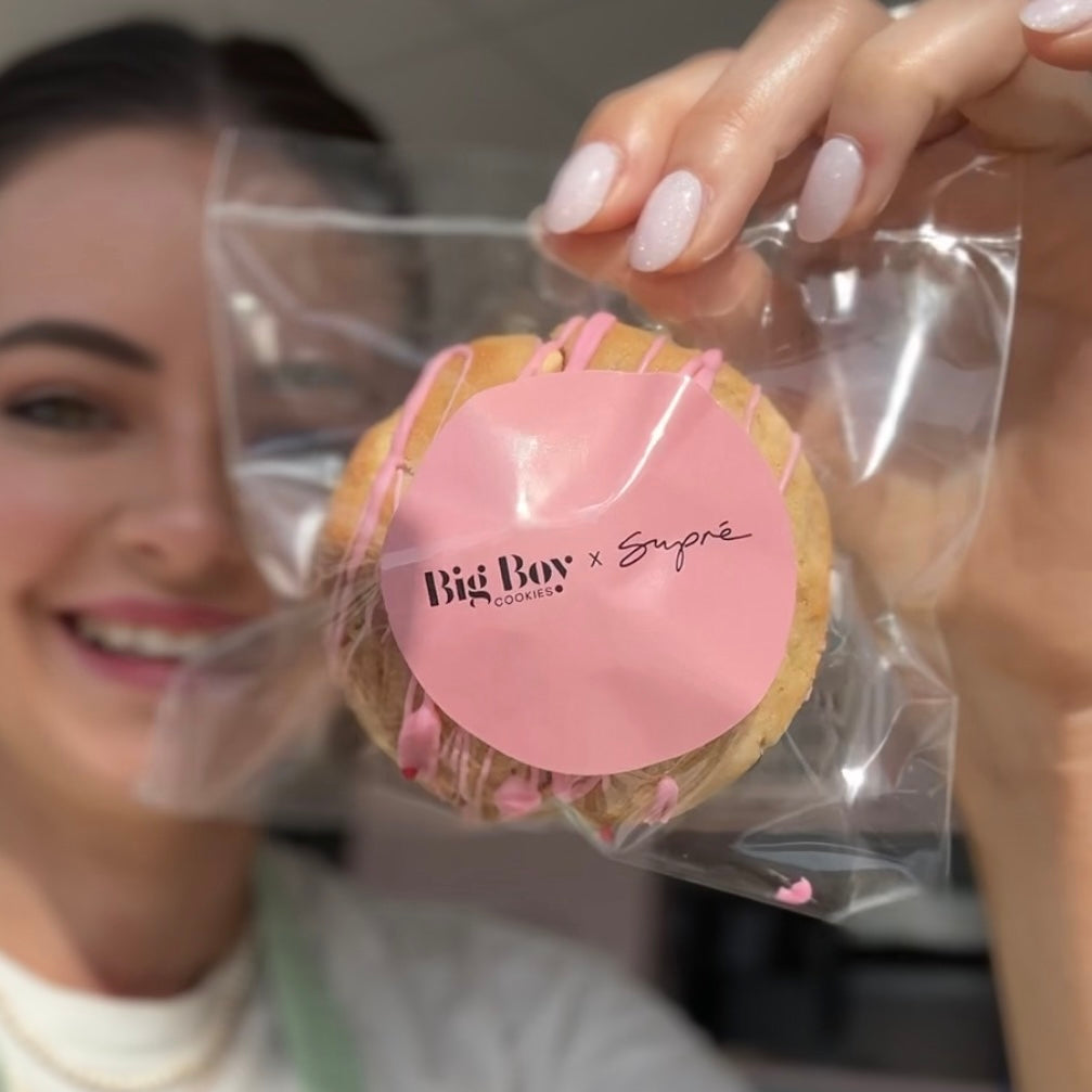 Individually packaged Big Boy Cookies with branded logo sticker